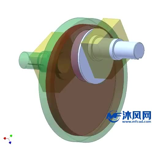 4連桿聯動裝置,用於輸出旋轉_通用結構設計_沐風網